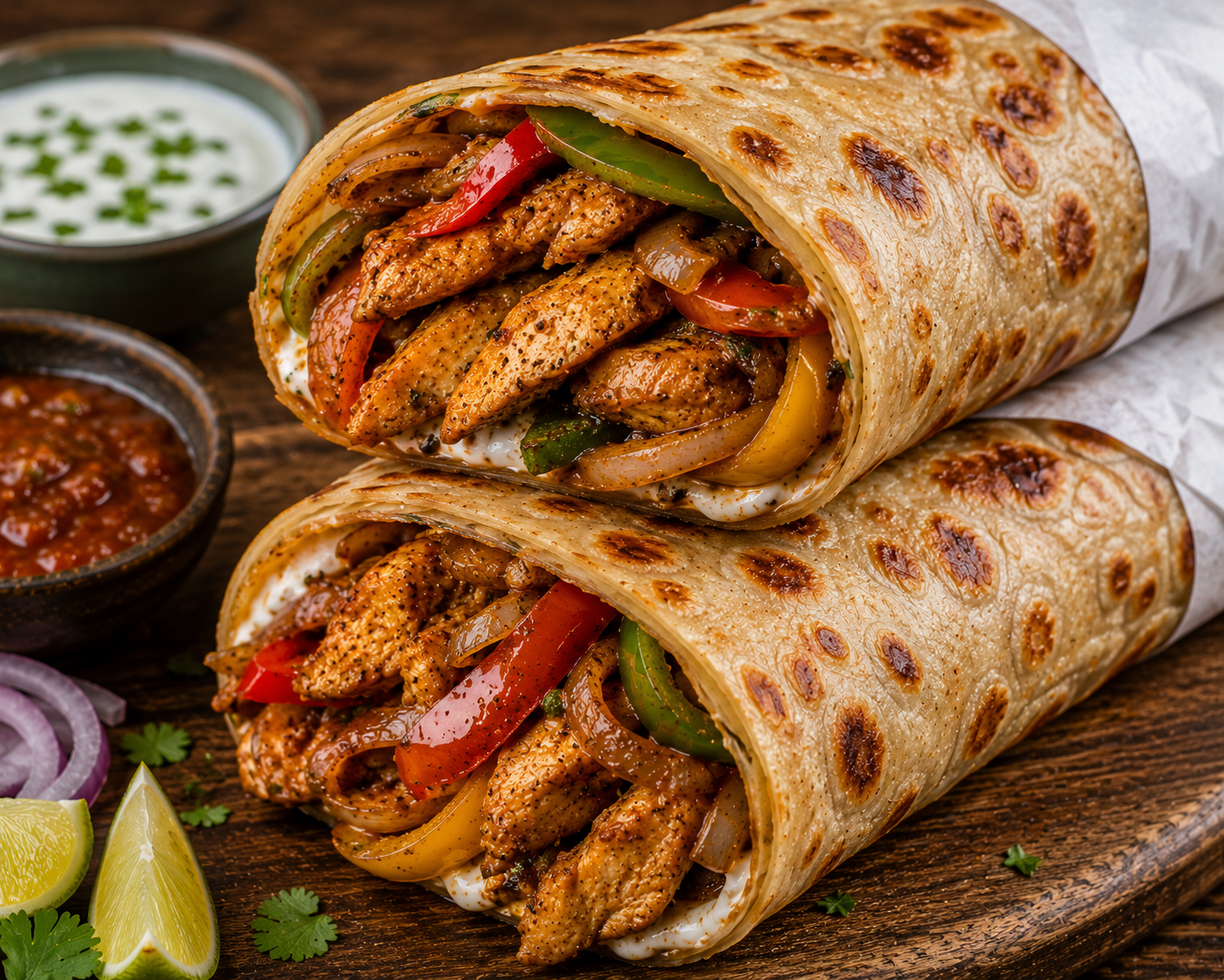 Fajita Paratha Roll