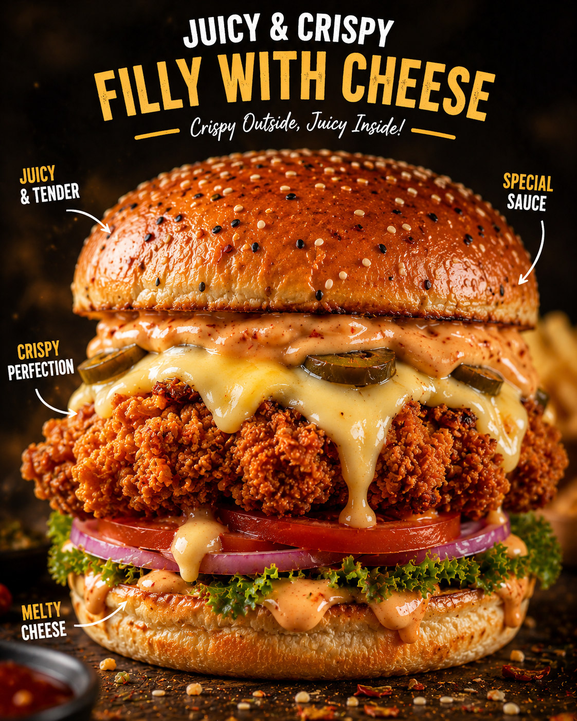 Juicy & Crispy Filly With Cheese
