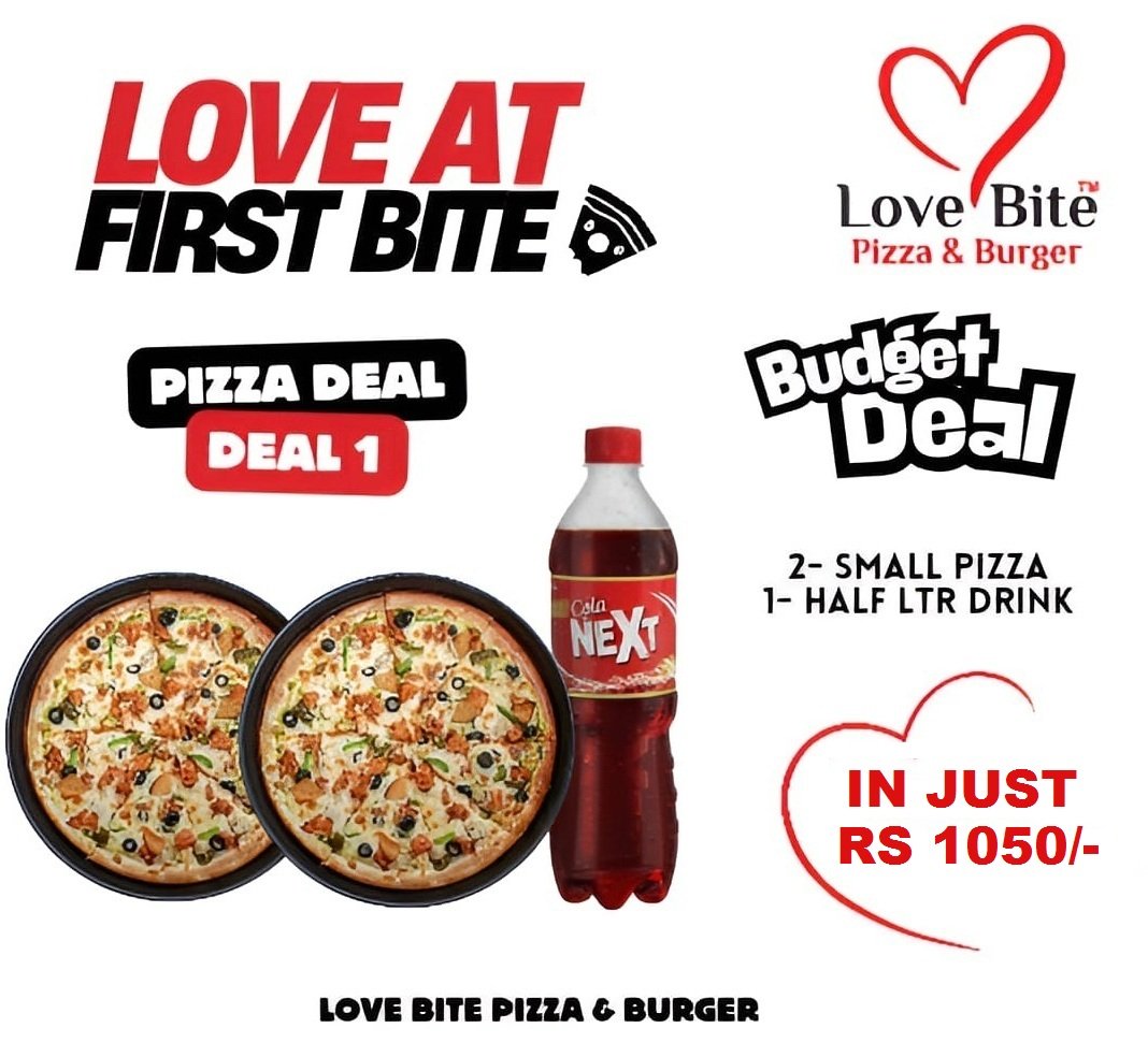 Budget Deal 1 – Double Small Pizza Combo